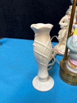 McCoy pottery porcelain table lamps