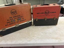 vintage RCA tube cases empty