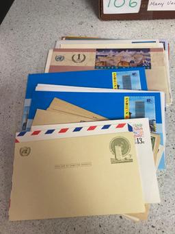 Stamps United Nations postal stationery collection over 200 pieces many unused