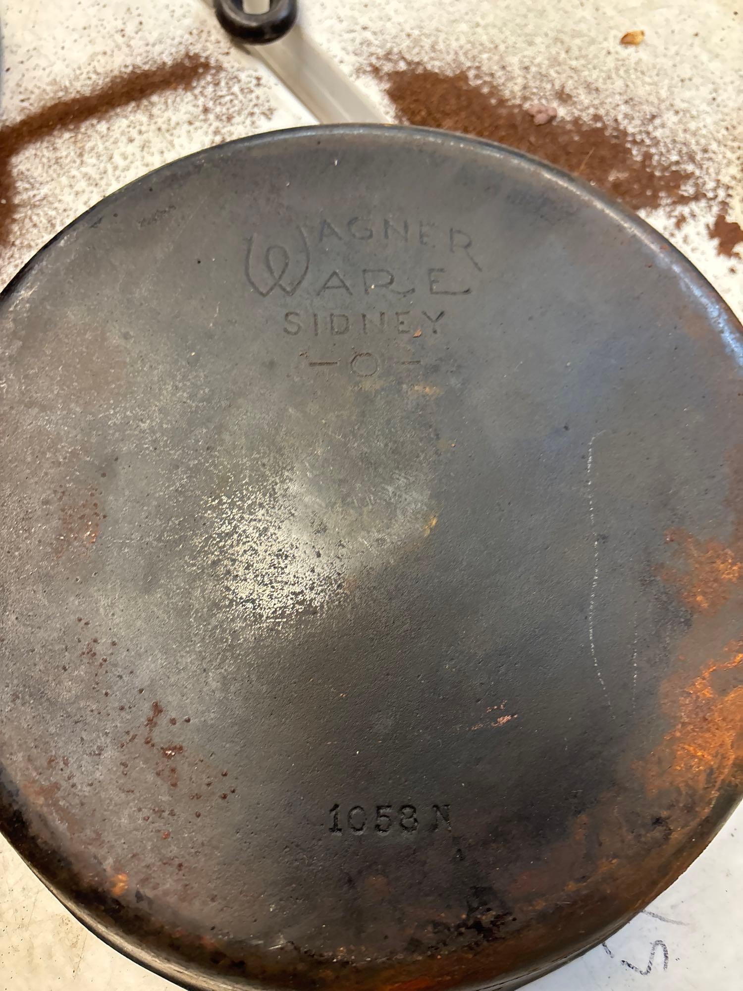 large lot of cast-iron pans Wagner Ware etc.