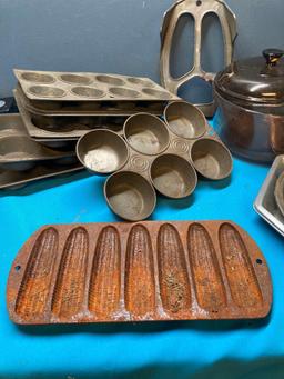 Vintage cookware, cast-iron, cornbread pan, visions cookware, and more