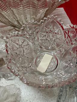Glass baskets cut glass miscellaneous glass parts