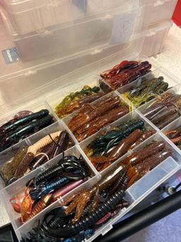 rubber worms and 3. empty storage cases