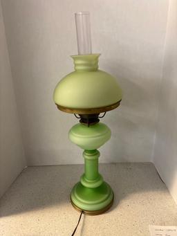 vintage jadeite lamp works fine 23 1/2 half inches tall