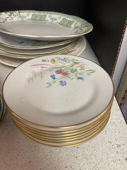 Large lot of plates saucers, one platter