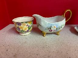 antique porcelain creamer Sugar bowl etc.