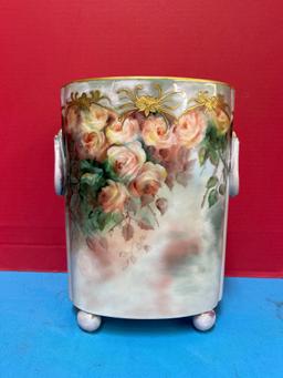 Limoges France porcelain 1902 waste paper basket