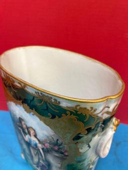 Limoges France porcelain 1902 waste paper basket
