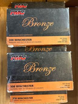 5 boxes of 308 Winchester ammo 147 grain. 100 rounds