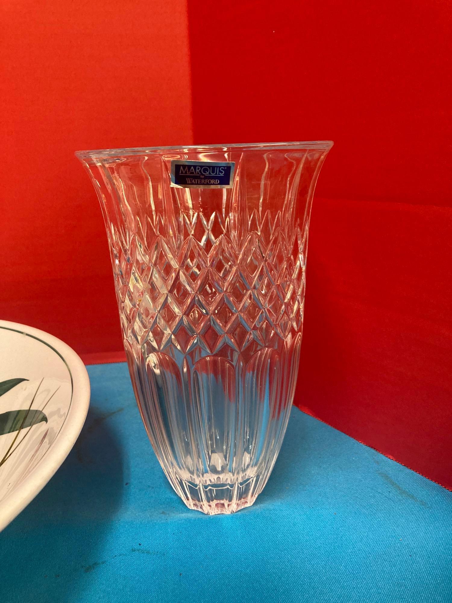 Waterford vase, porcelain bowl, other ceramics