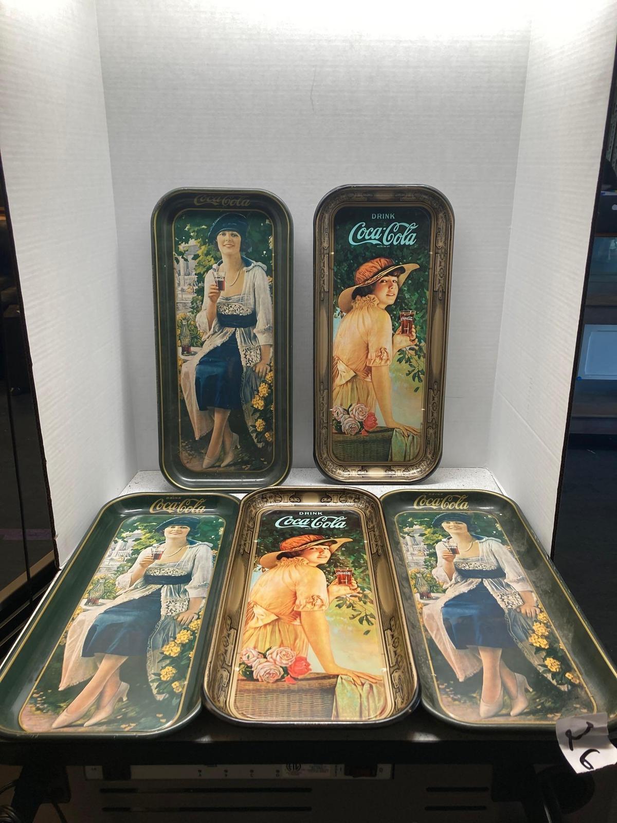 5 Coca Cola trays