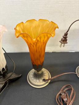 small stained glass lamps 8 inches tall