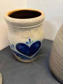 Blue decorated pottery