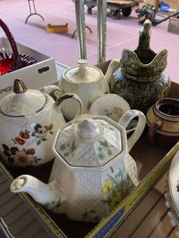 Vintage cups and saucers plates tea pots