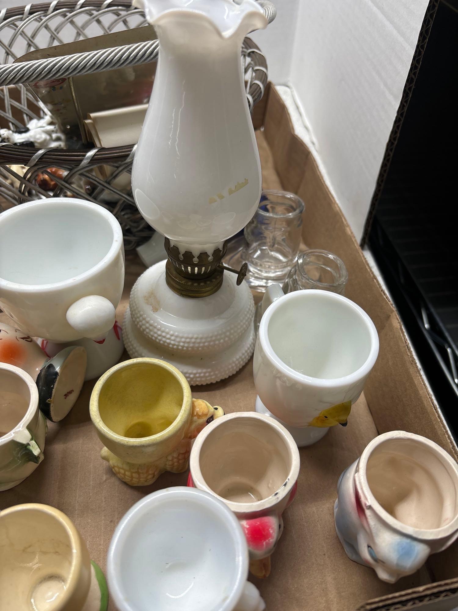 Royal Culbertson mugs barrel cookie jar miniatures egg cups small oil lamp mid-century notepad