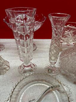 large Quantity of glass and crystal
