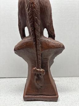 nicely carved looking Indian Chief 17 inches tall