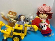 strawberry shortcake, Pillsbury, doughboy, Raggedy Ann, miscellaneous children?s toys