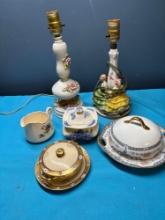 porcelain bedside lamps porcelain covered dishes