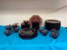 Vintage hazel atlas, Morrocan amethyst, dinnerware set