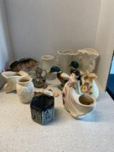 Pottery vases, mallards, and more