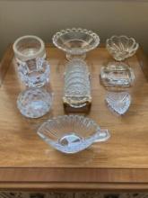 Clear glass lot including Mikasa and Orrefors