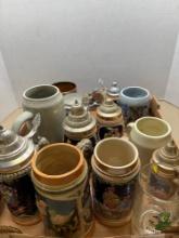 Collection of beer steins