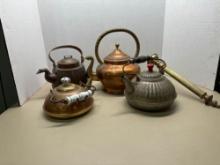 copper tea pots
