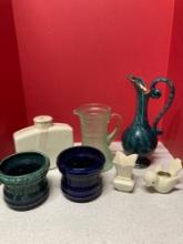 Pottery and vases, including McCoy signed and numbered