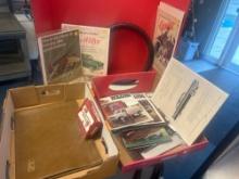vintage car collectibles and magazines