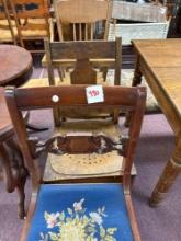 antique highchair mahogany chair oak chair