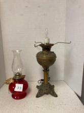 Brass lamp and kerosene lamp