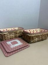 2 newer Casserole with basket holders