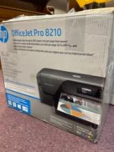 HP OfficeJet Pro 8210 printer and lamp