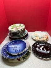 Westmoreland glass plate and other porcelain plates