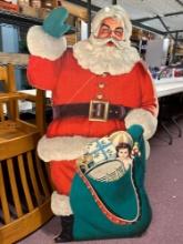 vintage wood Santa Claus cut out approximately 4 feet tall