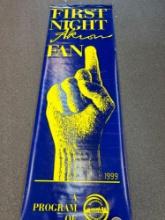 first night Akron vinyl banner 1999 96x30 inches