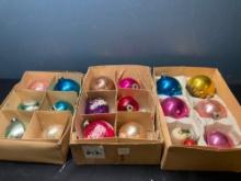 3 boxes of vintage Christmas ornaments
