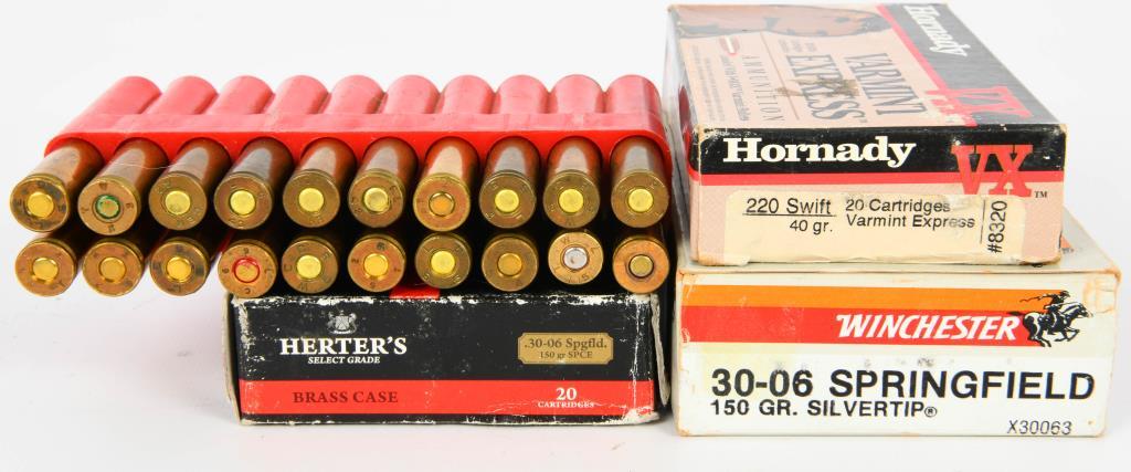 60 Rounds of .30-06 Ammo & 20 Rds of .220 Swift