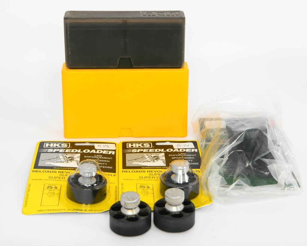 HKS Speedloaders, Pouch, 2 Plastic ammo container