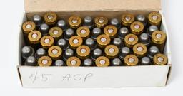 100 Rounds Of Reman .45 ACP Ammunition