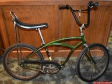 Vintage 1970s Green 20" Schwinn Sting Ray Banana Seat Bicycle