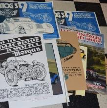 Lot Of 11 Assorted Morgan MG Grand Prix Mural Poster Art