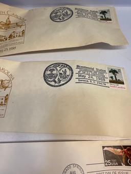 Four 1988 SC Stamped Bicentennial Envelopes