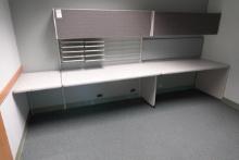 OFFICE DESK W/STORAGE CABINETS