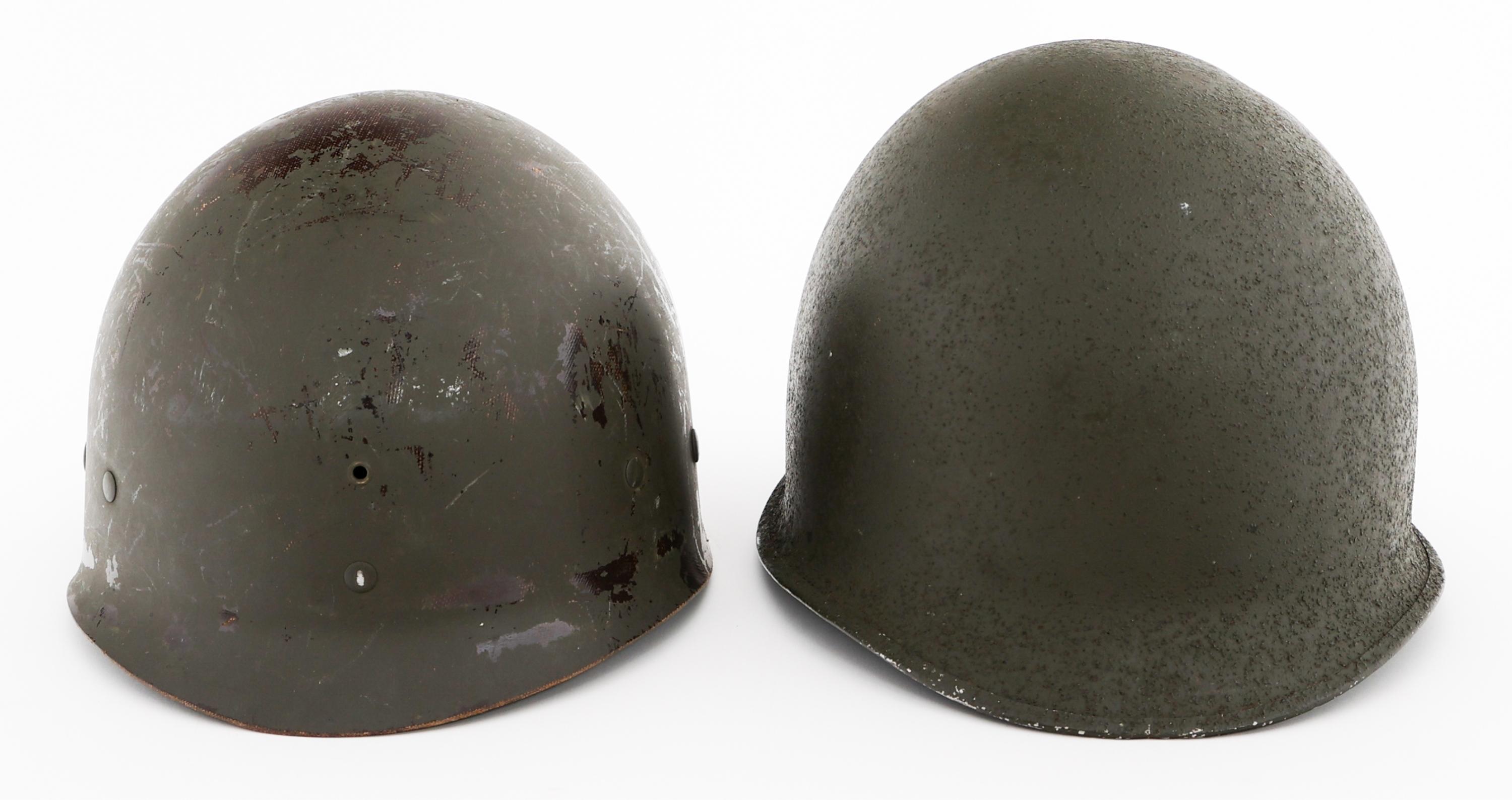 WWII US ARMY M1 COMBAT HELMET WITH EARLY LINER