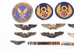 WWII USAAF NAMED AIRCREWMAN INSIGNIA & DOC GROUP
