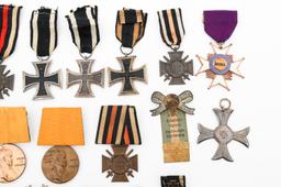 WWI GERMAN IRON CROSS, MEDALS, & BADGES