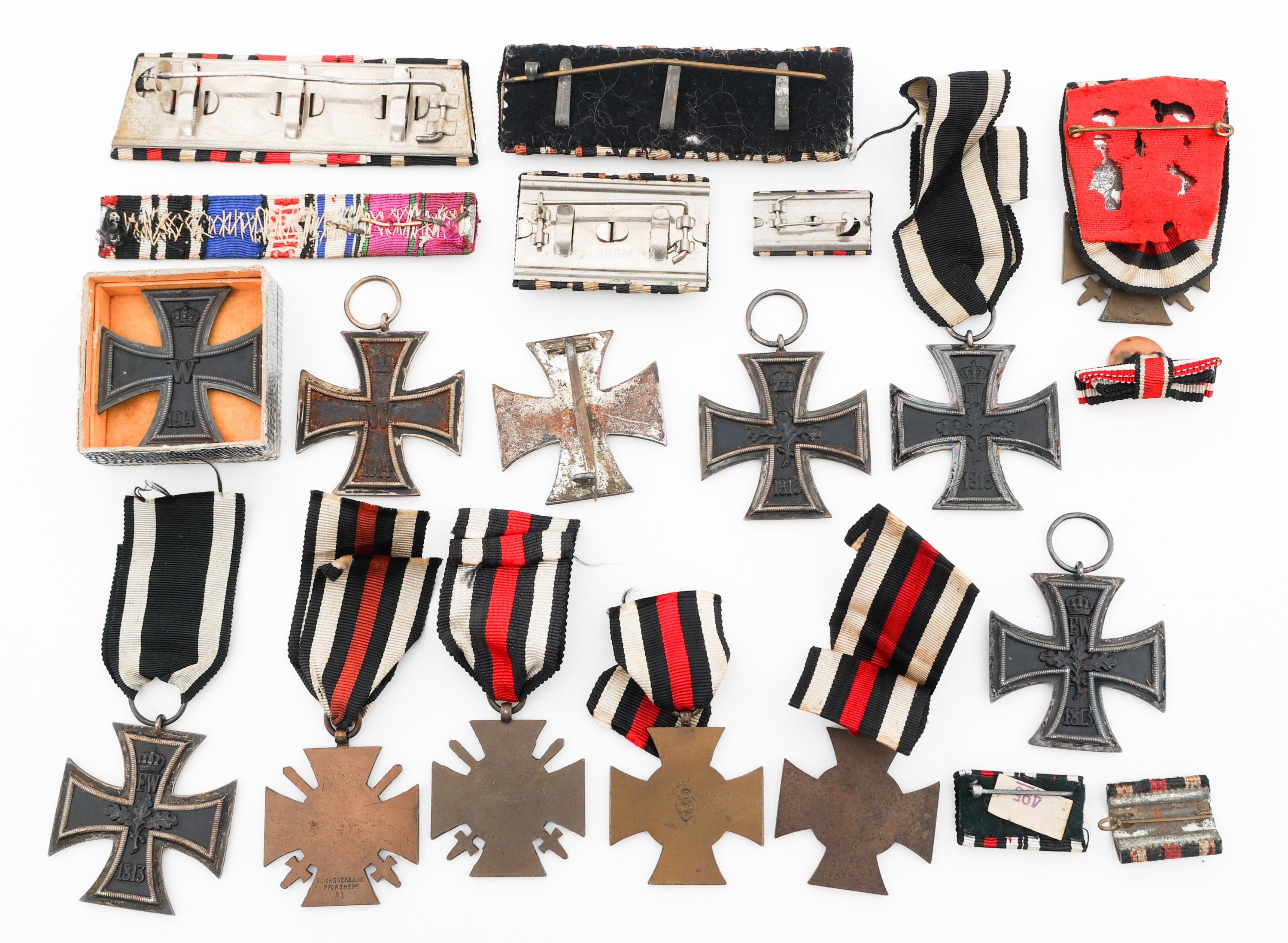 WWI IMPERIAL GERMAN IRON CROSS, MEDALS & RIBBONS