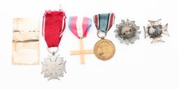 WWI - 1920'S POLISH SOLDIER MEDALS & BADGES GROUP